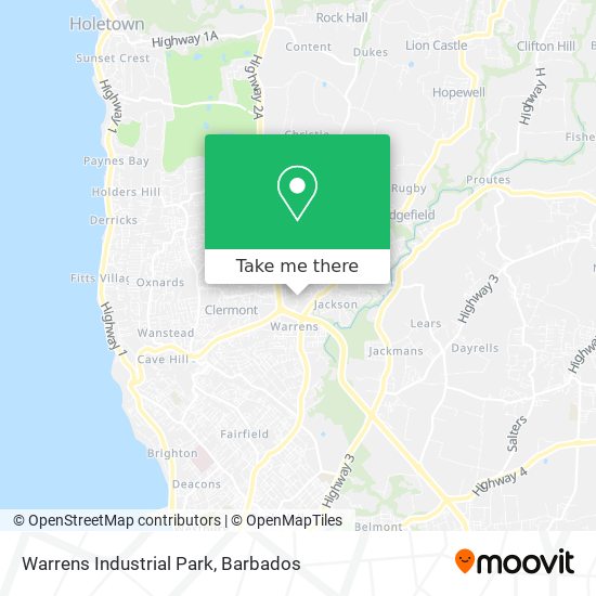 Warrens Industrial Park map