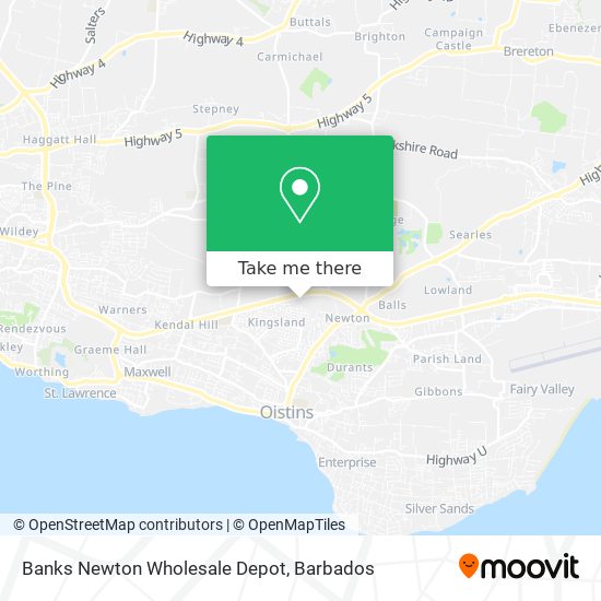 Banks Newton Wholesale Depot map
