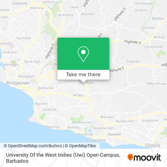 University Of the West Indies (Uwi) Open Campus map