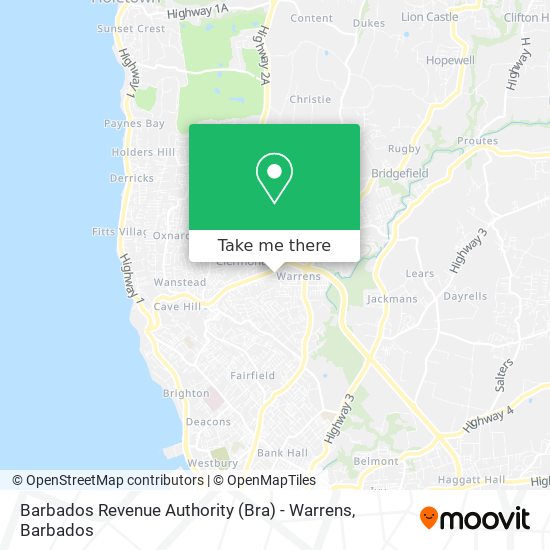 Barbados Revenue Authority (Bra) - Warrens map