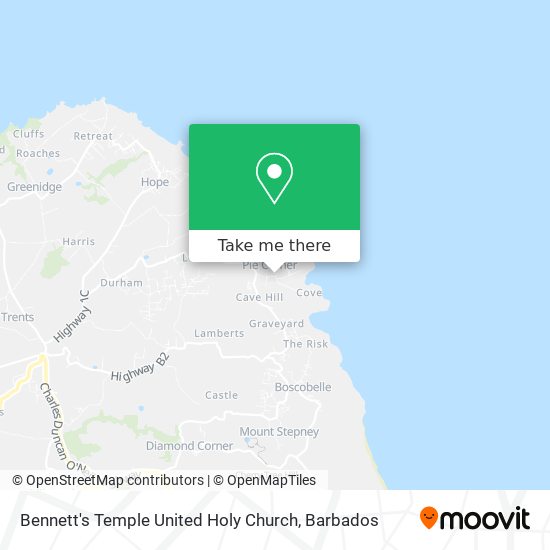 Bennett's Temple United Holy Church map