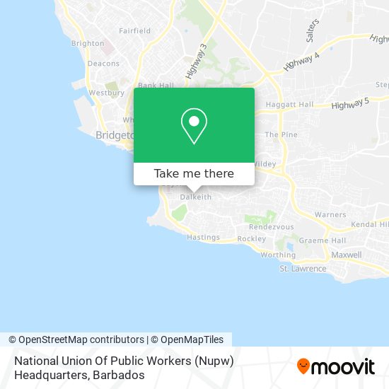 National Union Of Public Workers (Nupw) Headquarters map