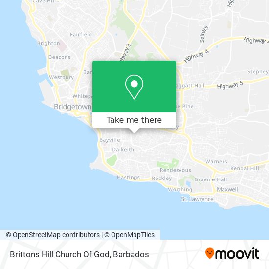Brittons Hill Church Of God map