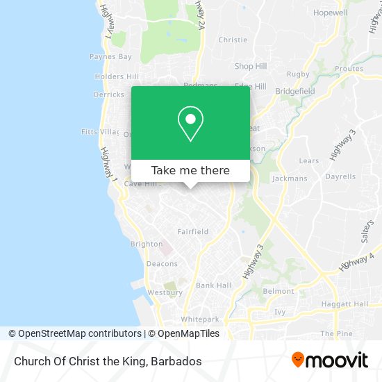 Church Of Christ the King map