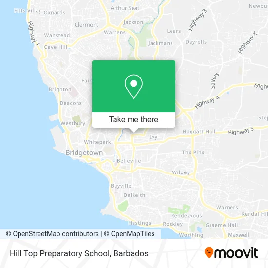 Hill Top Preparatory School map