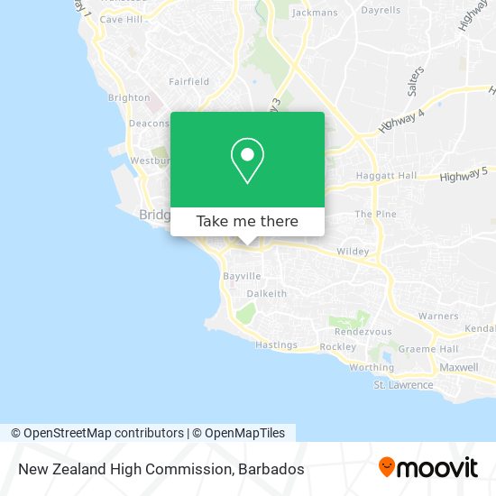 New Zealand High Commission map