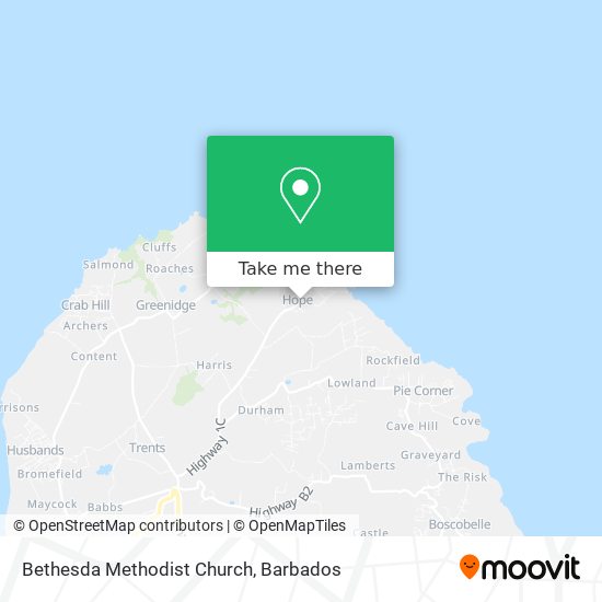 Bethesda Methodist Church map