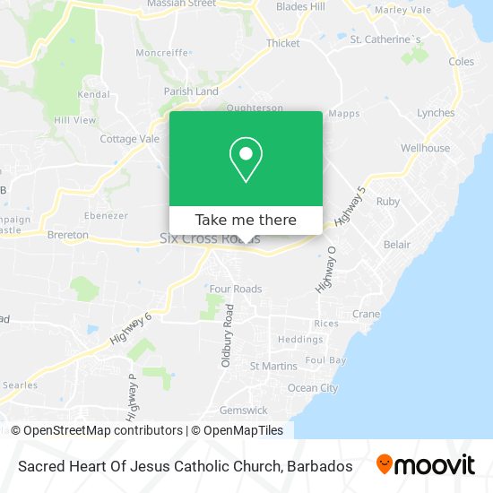 Sacred Heart Of Jesus Catholic Church map