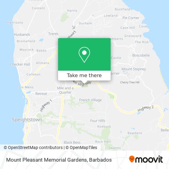 Mount Pleasant Memorial Gardens map