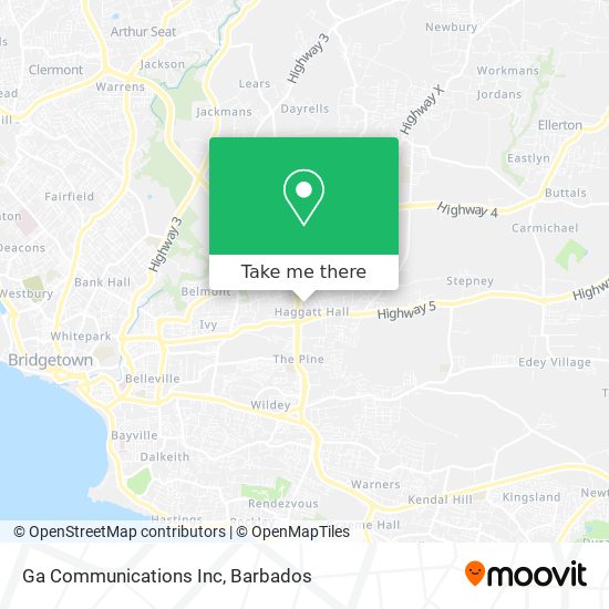 Ga Communications Inc map