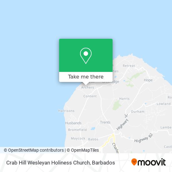 Crab Hill Wesleyan Holiness Church map