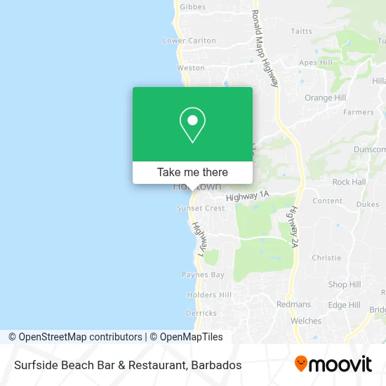Surfside Beach Bar & Restaurant map