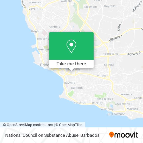 National Council on Substance Abuse map