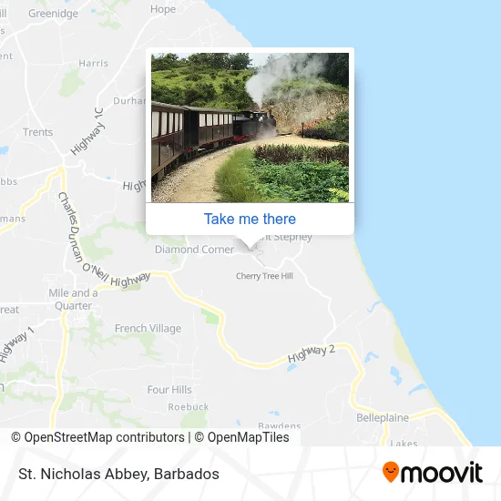 St. Nicholas Abbey map