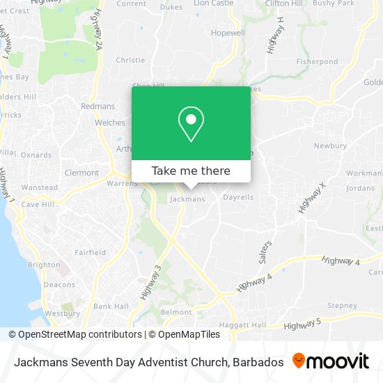 Jackmans Seventh Day Adventist Church map