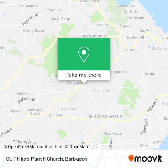 St. Philip's Parish Church map