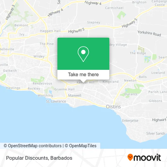 Popular Discounts map