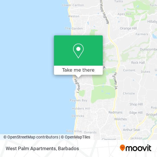 West Palm Apartments map
