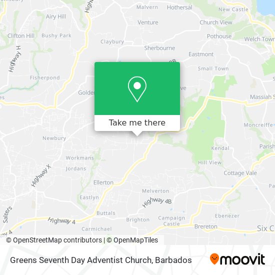 Greens Seventh Day Adventist Church map