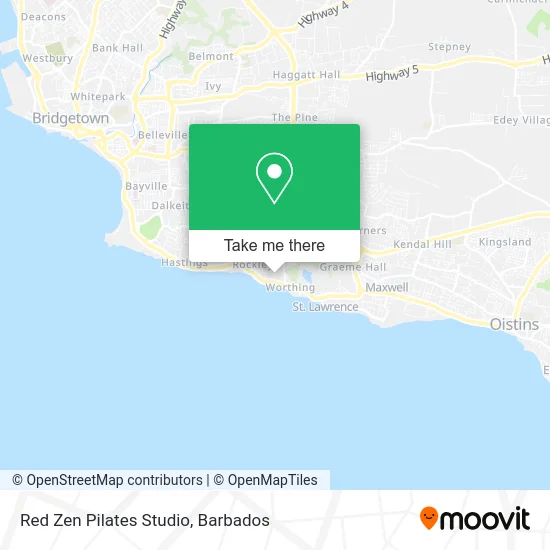 Red Zen Pilates Studio map