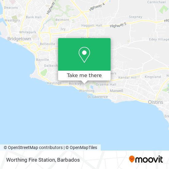 Worthing Fire Station map