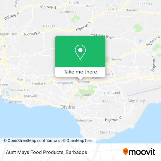 Aunt Mays Food Products map