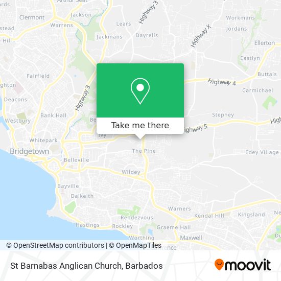 St Barnabas Anglican Church map