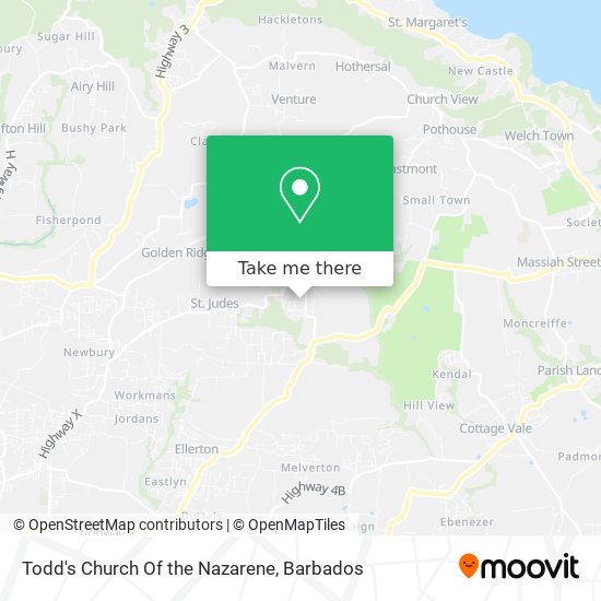 Todd's Church Of the Nazarene map