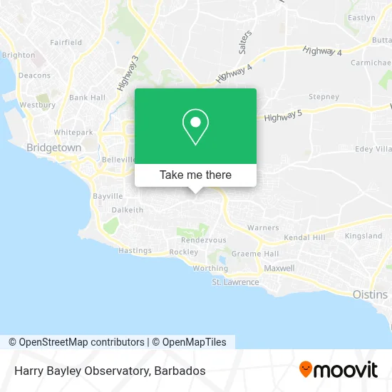 Harry Bayley Observatory map