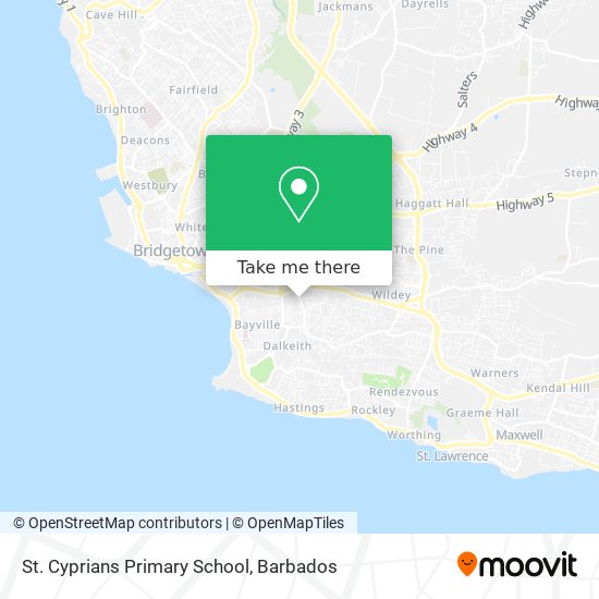 St. Cyprians Primary School map