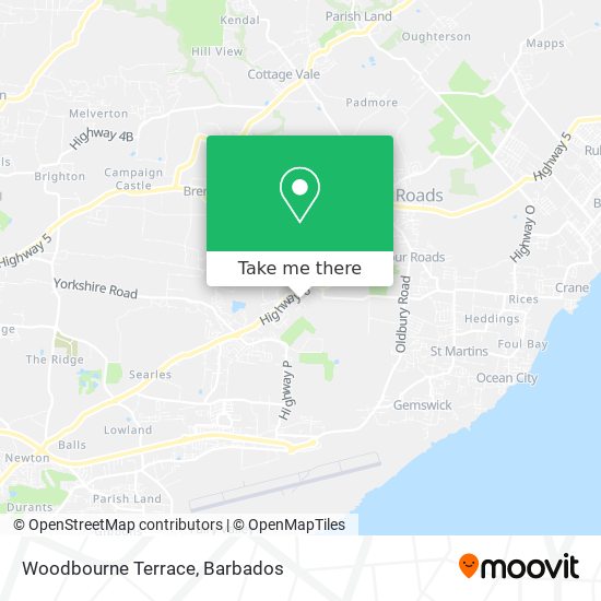 Woodbourne Terrace map