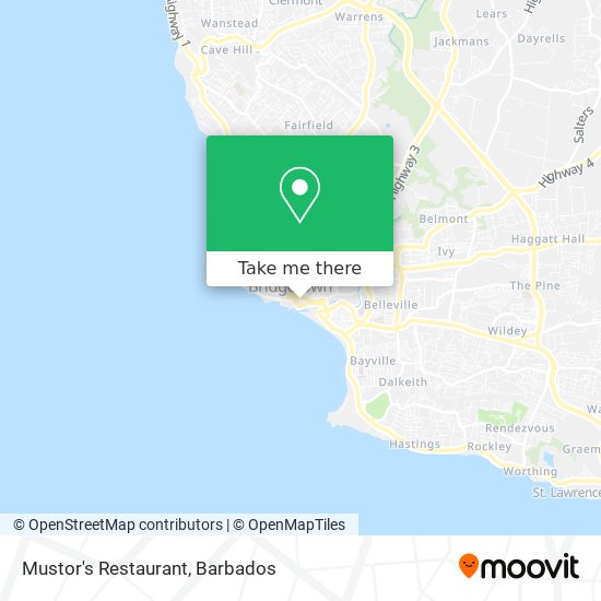 Mustor's Restaurant map