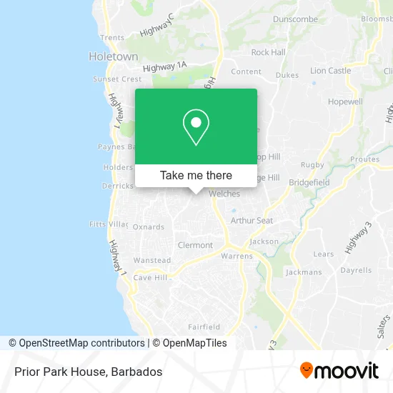 Prior Park House map