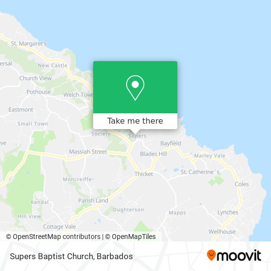 Supers Baptist Church map