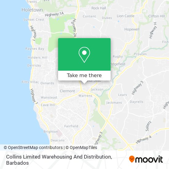 Collins Limited Warehousing And Distribution map