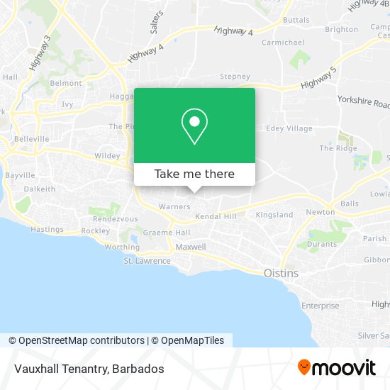 Vauxhall Tenantry map
