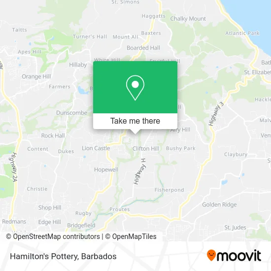 Hamilton's Pottery map