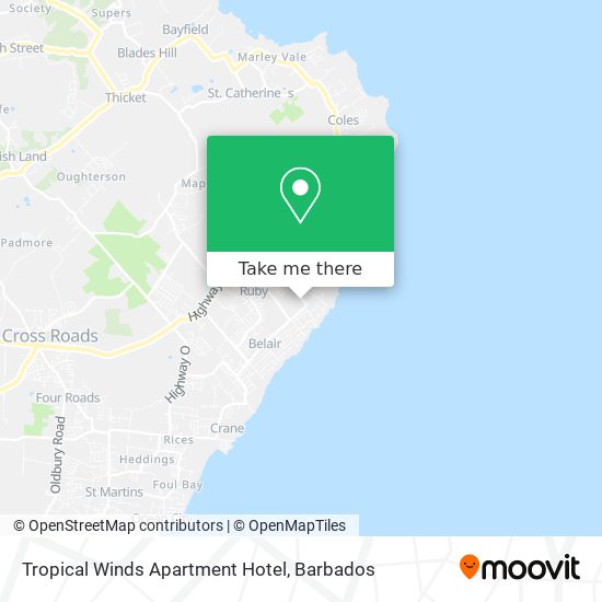 Tropical Winds Apartment Hotel map