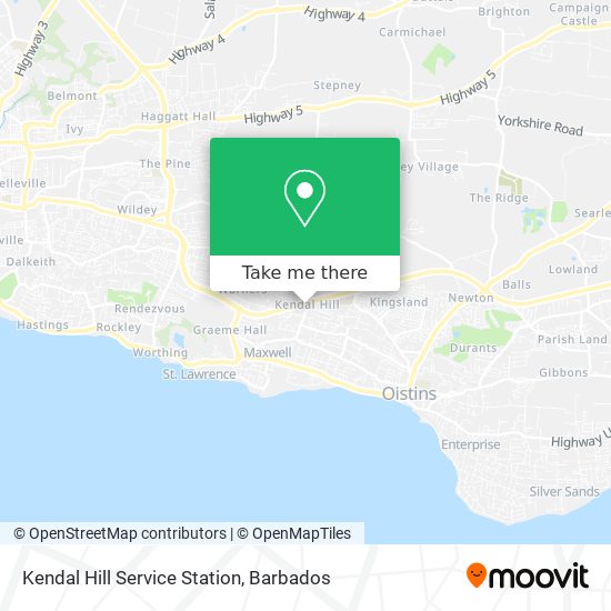 Kendal Hill Service Station map