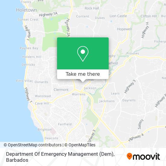 Department Of Emergency Management (Dem) map