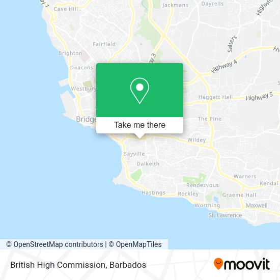British High Commission map