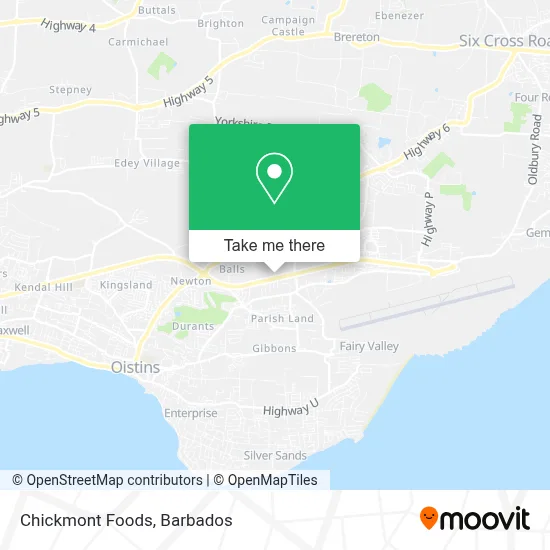 Chickmont Foods map