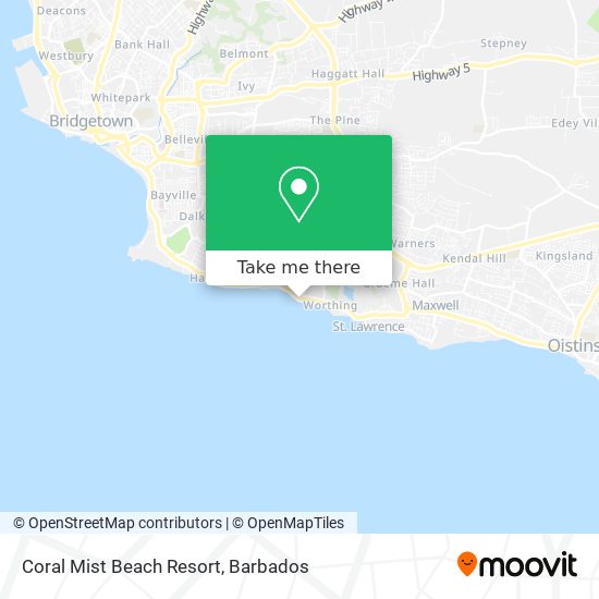 Coral Mist Beach Resort map