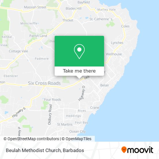 Beulah Methodist Church map