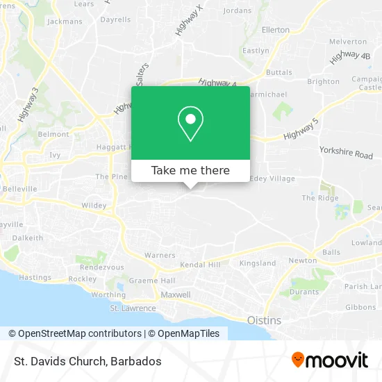 St. Davids Church map