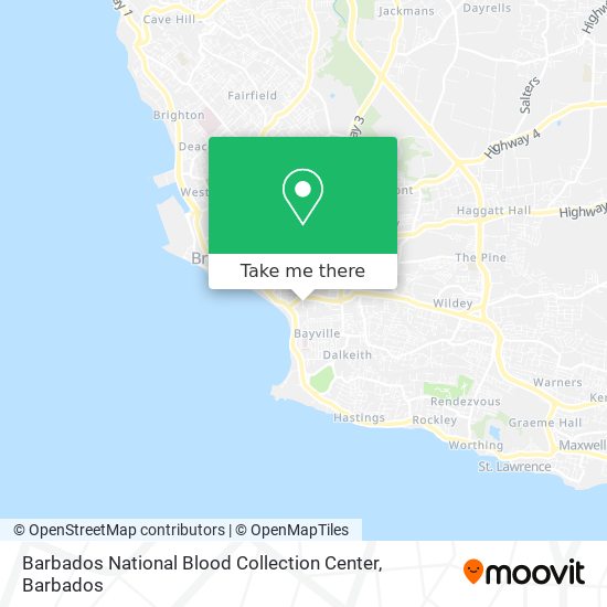 Barbados National Blood Collection Center map