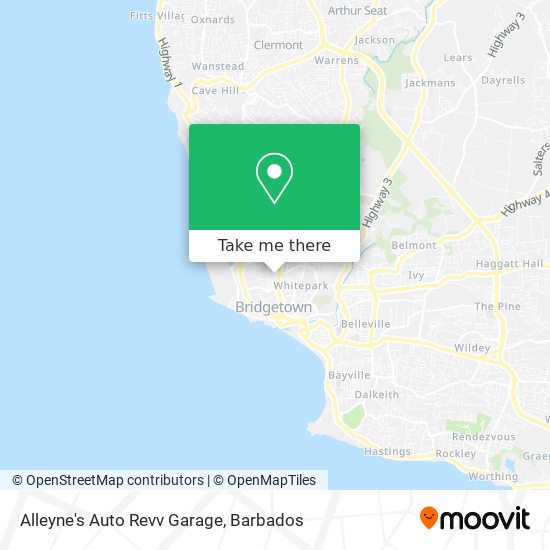 Alleyne's Auto Revv Garage map