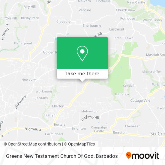Greens New Testament Church Of God map