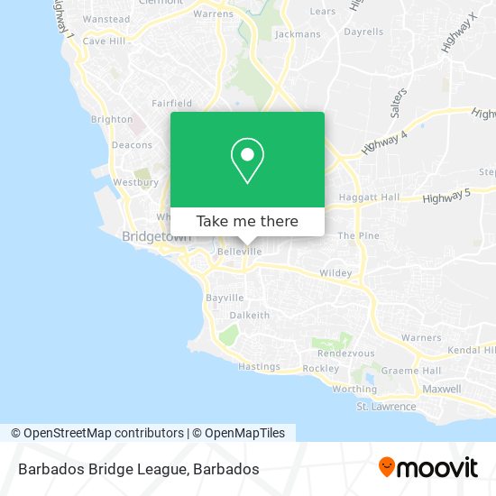 Barbados Bridge League map