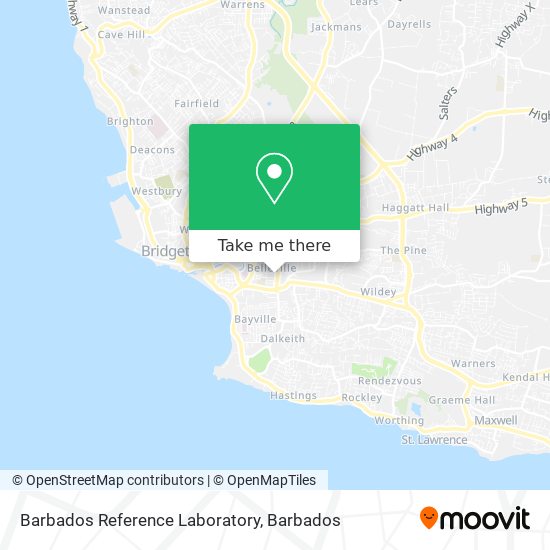 Barbados Reference Laboratory map